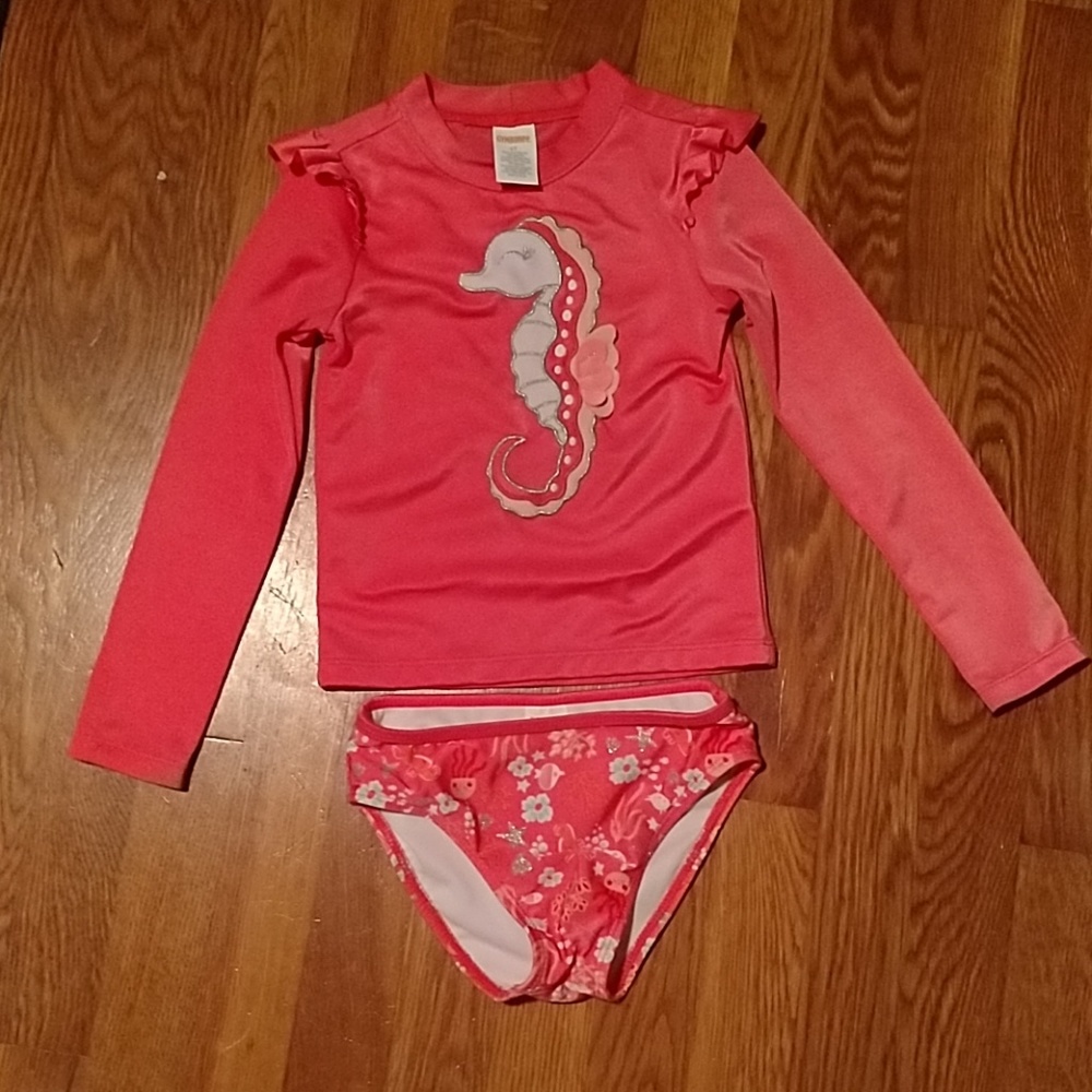 Gymboree matching Long Sleeve Rashguard & bottoms